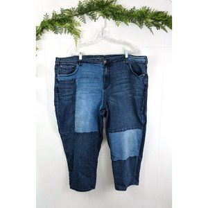 ♻️ Lane Bryant Women's Patchwork Capri Jeans